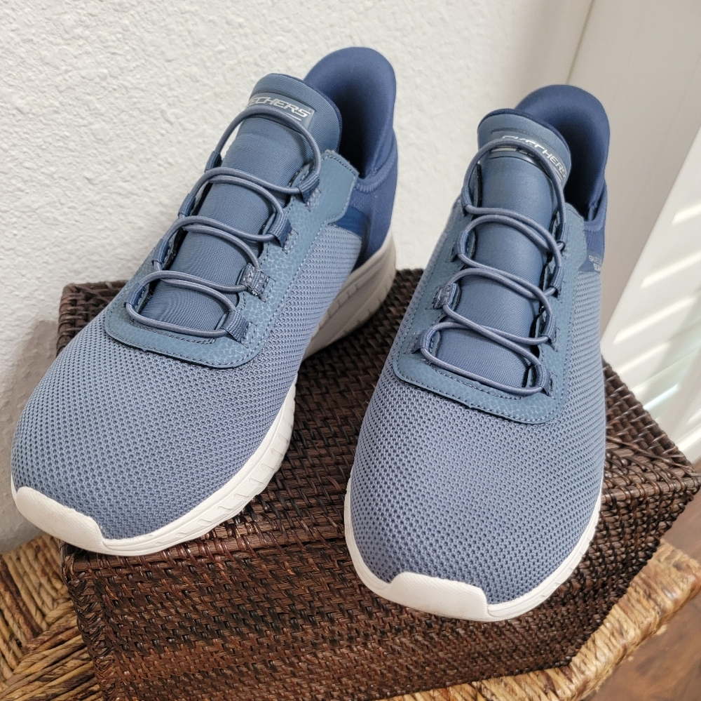 Mens Skechers Slip Ins/Slip Ons. Blue, Like New US Sz 9
